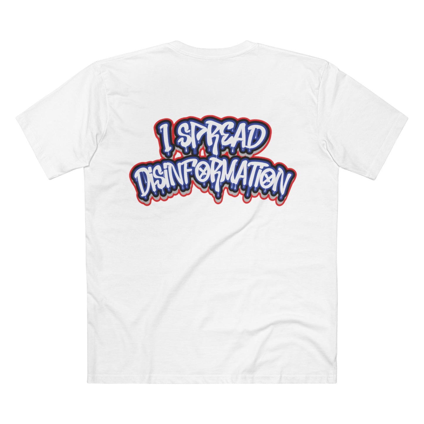 DISINFORMATION TEE -- Red, White, Blue DRIP