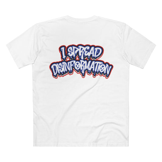 DISINFORMATION TEE -- Red, White, Blue DRIP