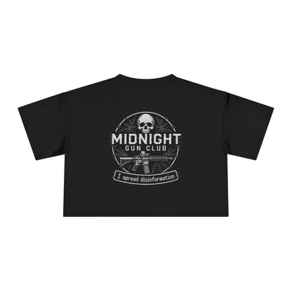 Disinformation Skull  Women's Crop Tee