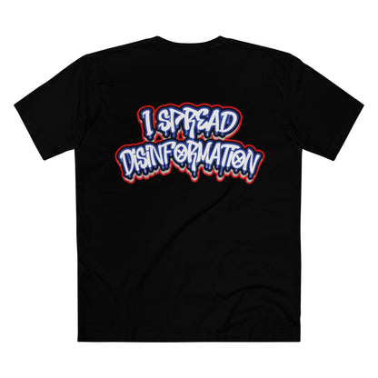 DISINFORMATION TEE -- Red, White, Blue DRIP