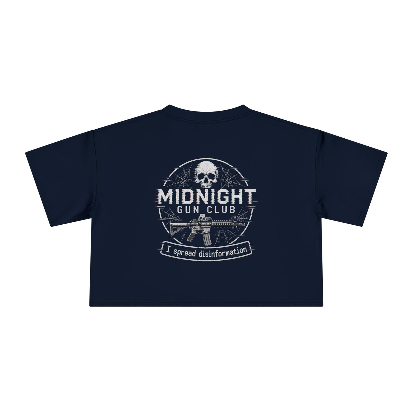 Disinformation Skull  Women's Crop Tee