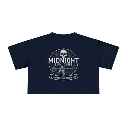 Disinformation Skull  Women's Crop Tee