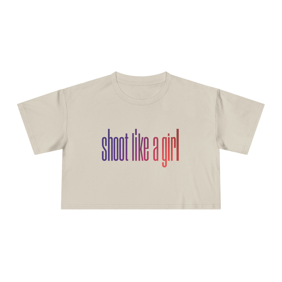SHOOT LIKE A GIRL Crop Tee